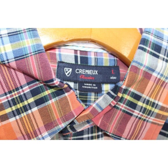 Cremieux Mens Multicolor Plaid Cotton Long Sleeve Button Down L - Picture 5 of 5